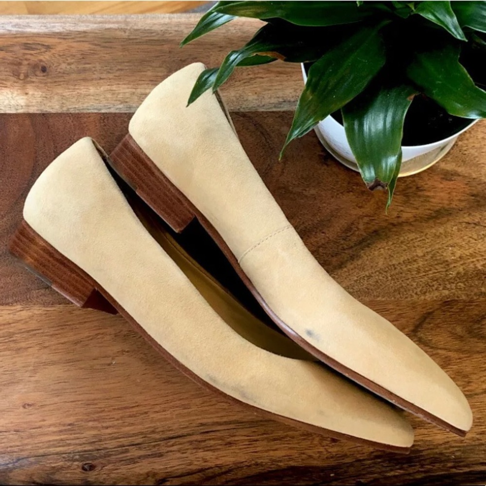 LL Bean Suede Nude/Cream Flat